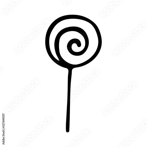 Doodle lollipop. Hand-drawn vector illustration