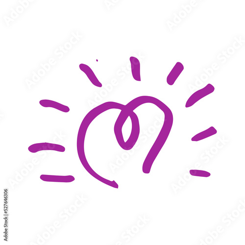 love icon hand drawn illustration design