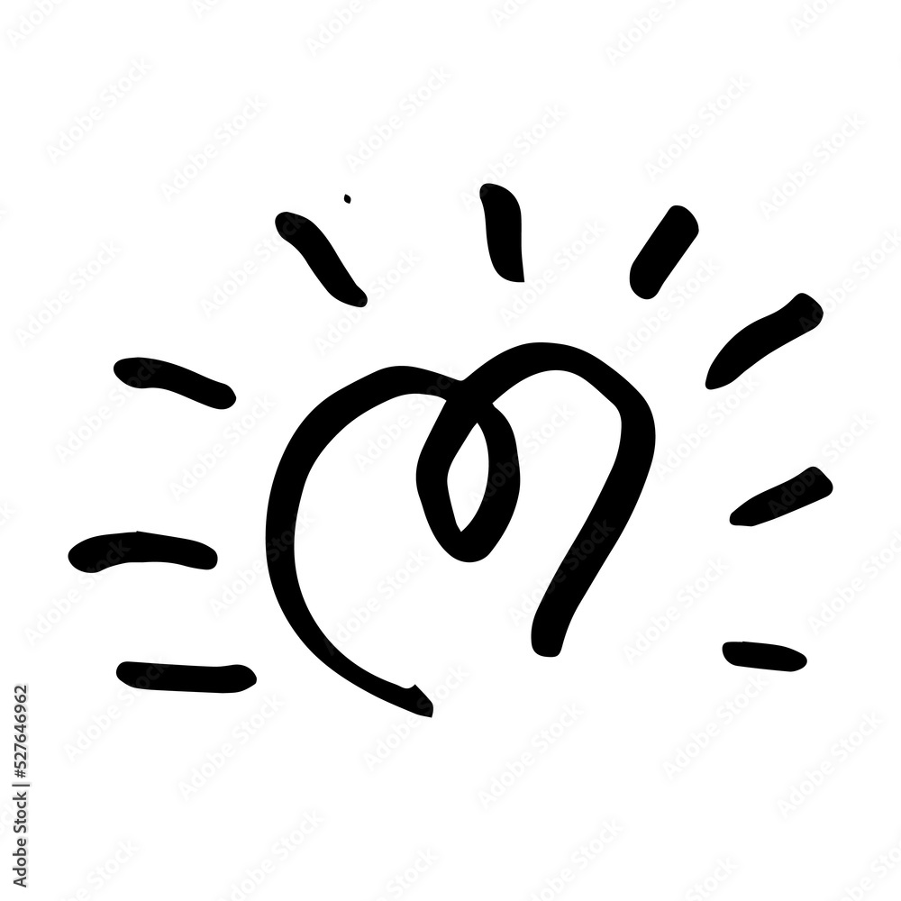 love icon hand drawn illustration design love icon hand drawn illustration design