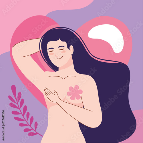 naked woman with heart