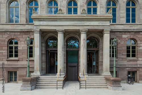 Entrance portal of a neo-Renaissance building of the University of Goettingen