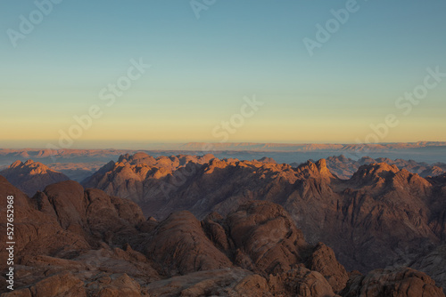 Amazing Sunrise at Sinai Mountain, Mount Moses with a Bedouin, Beautiful view from the mountain