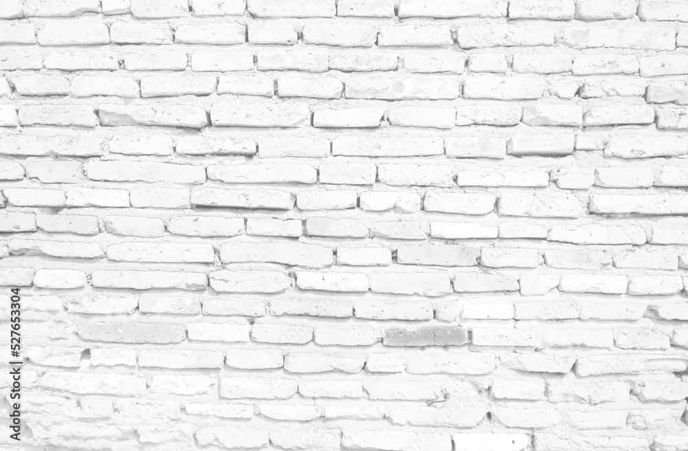 Modern white vintage brick wall texture for background retro ...