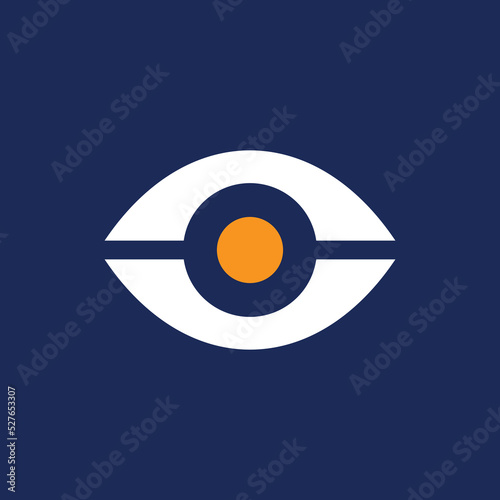 Modern abstract eye vision logo mark
