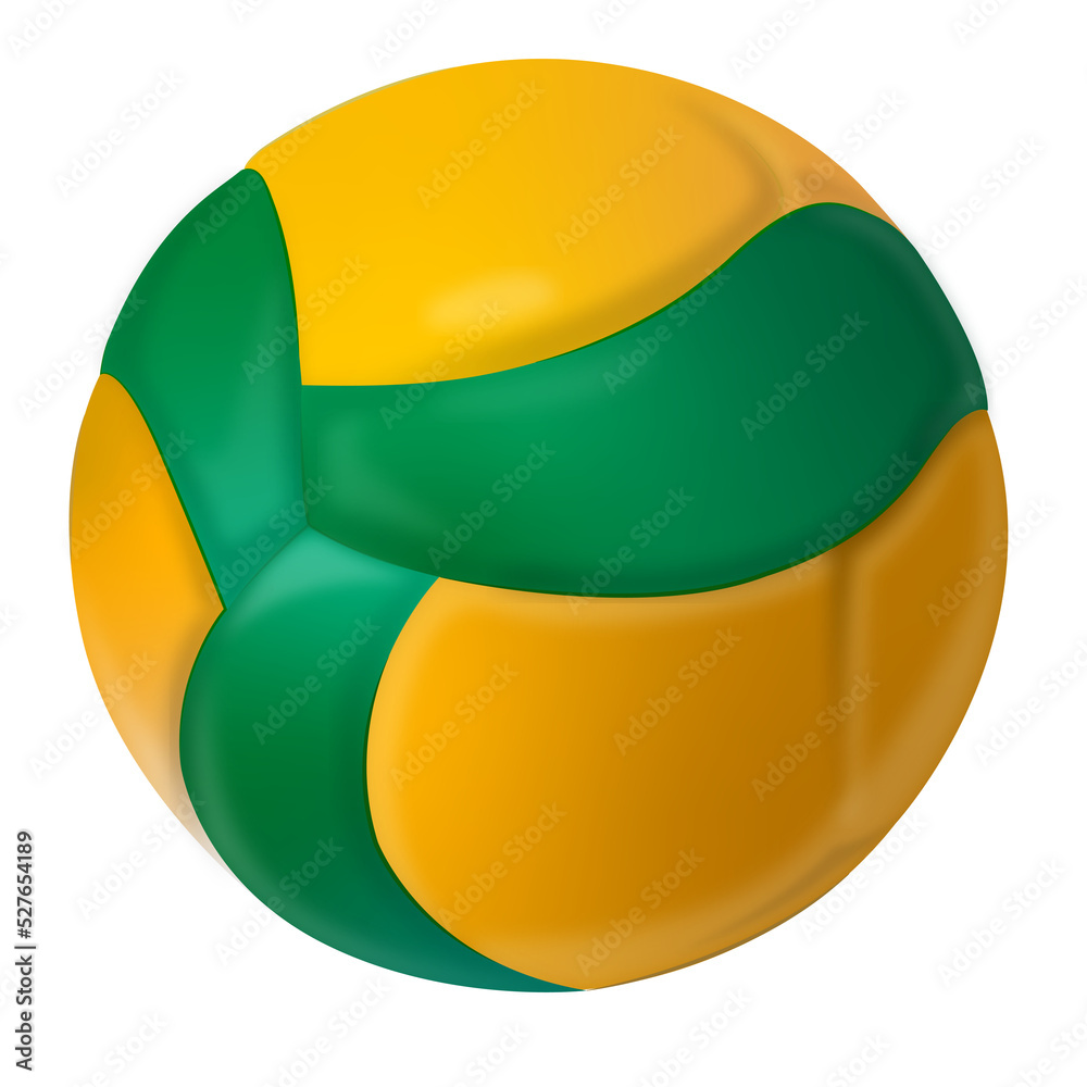 Mikasa v200w (green) Volleyball Ball Vector PNG Stock Illustration