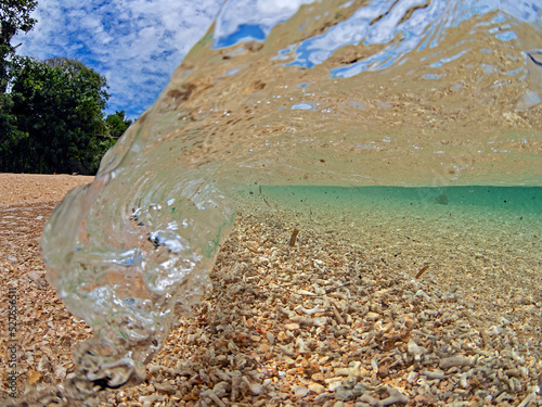 The wave on the beach photo