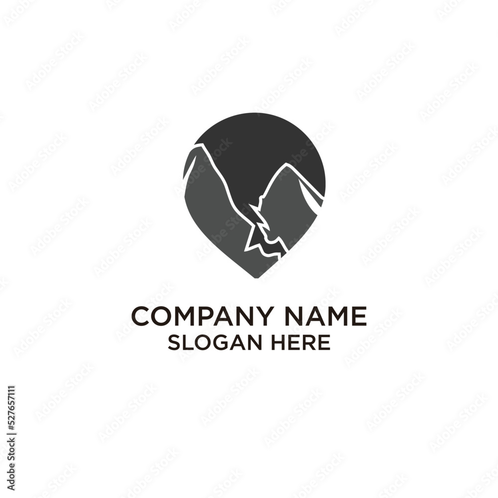 moutain abstract logo design moutain abstract logo design