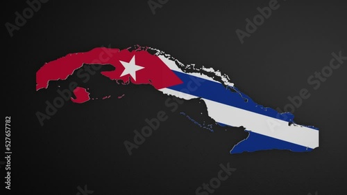 Cuba Border Map Intro Animation