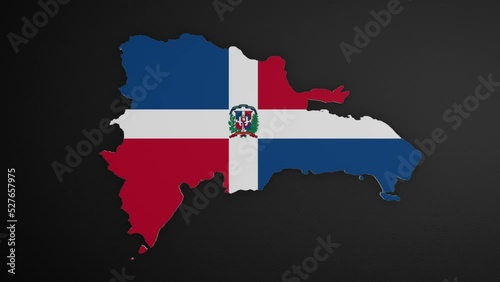 Dominican Republic Border Map Intro Animation