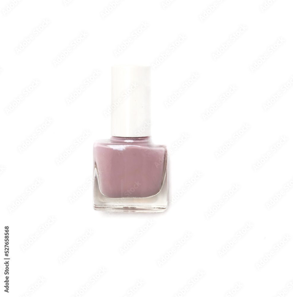 Nail polish isolated on white background, top view Nail polish isolated on white background, top view