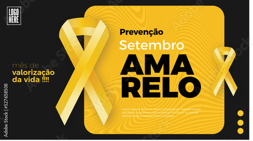 social campaign banner design for setembro amarelo