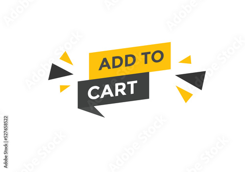 add to cart text web button. add to cart speech bubble label. Colorful web banner. vector illustration 