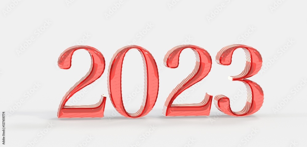 Typography design of 2023 with 3d style design Typography design of 2023 with 3d style design