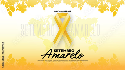 setembro amarelo suicide prevention banner design