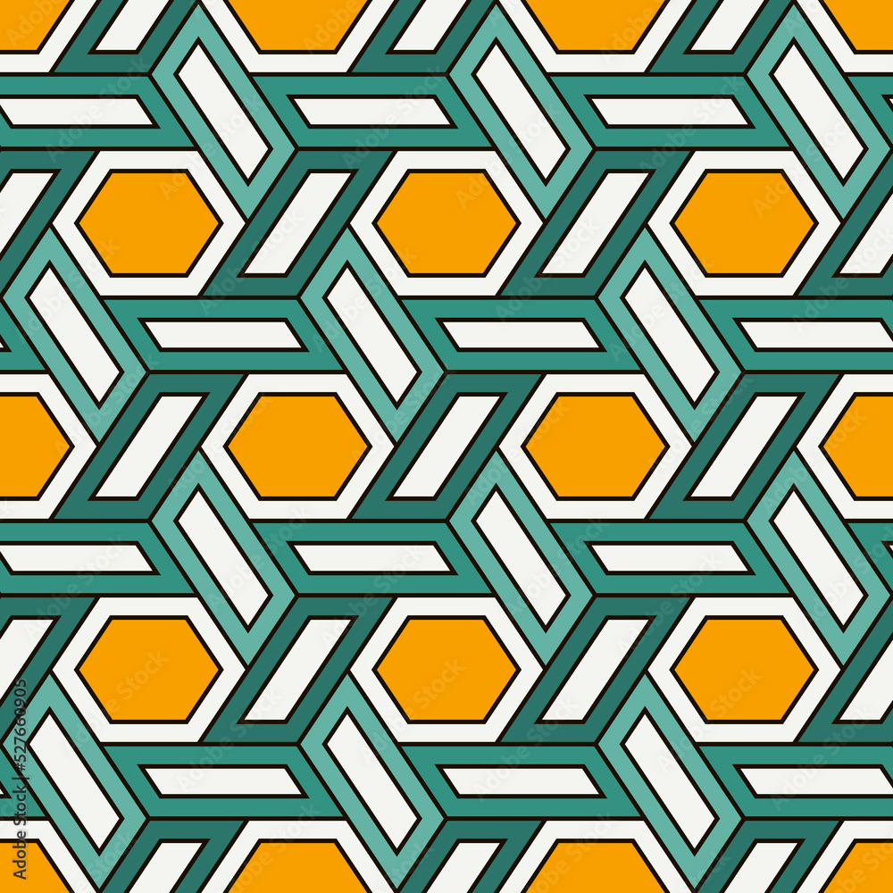 Hexagonal seamless pattern. Mosaic tiles. Geometrical wallpaper. Honeycomb print. Ethnic illustration. Wicker background. Flooring image. Vector ornament. Digital paper. Geometric abstract. Hexagonal seamless pattern. Mosaic tiles. Geometrical wallpaper. Honeycomb print. Ethnic illustration. Wicker background. Flooring image. Vector ornament. Digital paper. Geometric abstract.