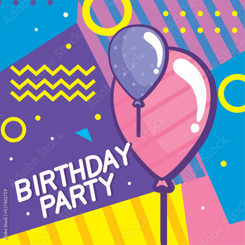 birthday party with balloons helium