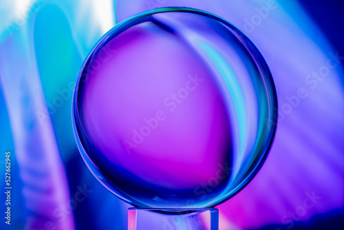 blue glass with water