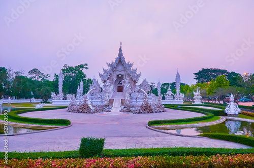 Marvelous White Temple, Chiang Rai, Thailand photo