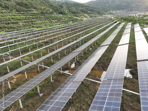 solar power station in mountain