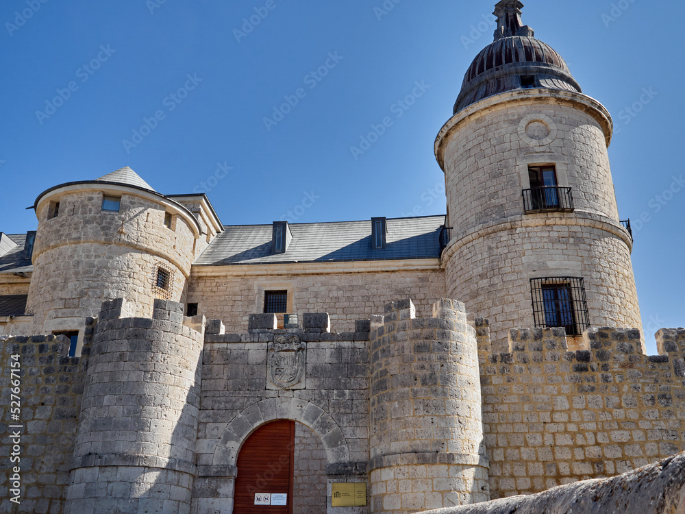 Castle of Simancas, a fortress that houses the Archivo General de Simancas. Province of Valladolid, Castilla y Leon, Spain, Europe