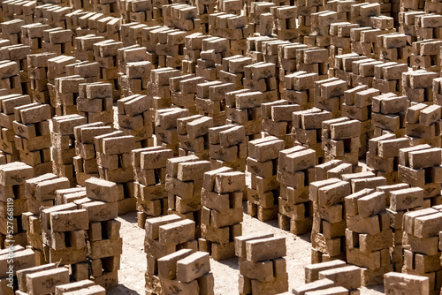 Fotografiet Brick factory near Bagram city and military bases in Afghanistan
