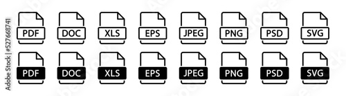File format icon. Document format file icon, vector illustration
