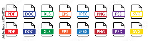 File format icon. Document format file icon, vector illustration