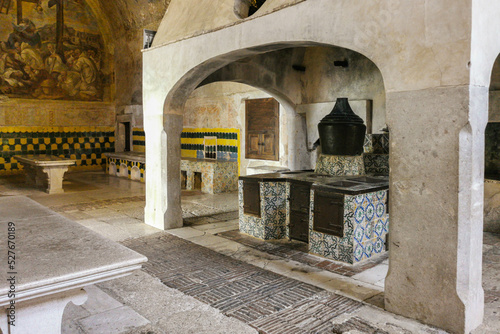 Photography The kitchen of the Certosa di Padula, Campania, Italy