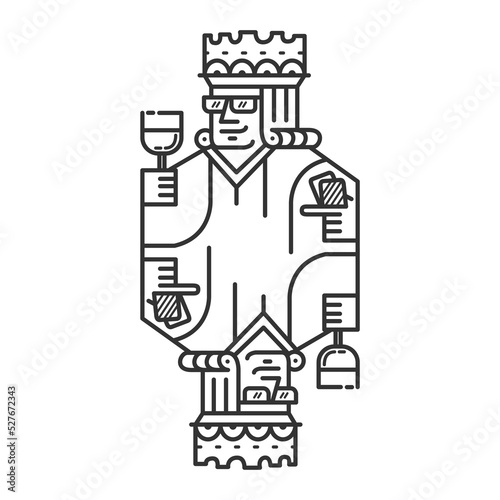 Jack card vector icon illustration playing gambling