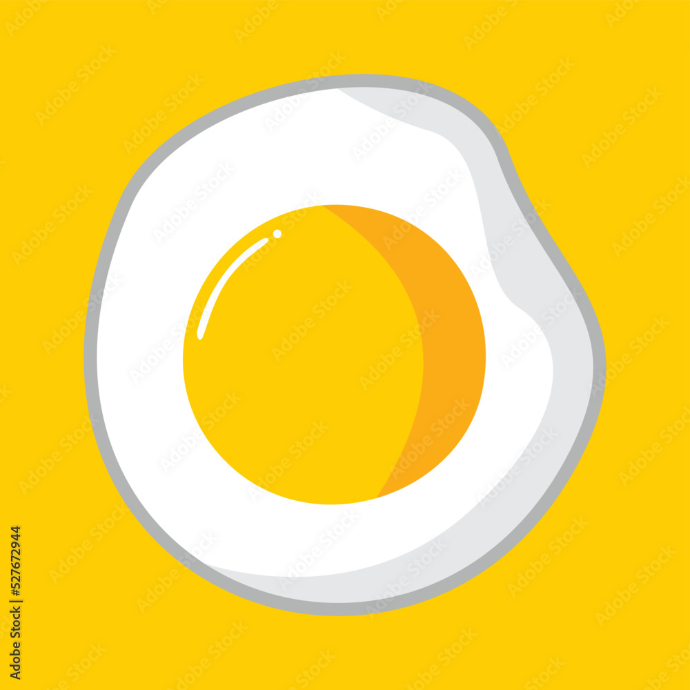 Scrambled egg vector food illustration
