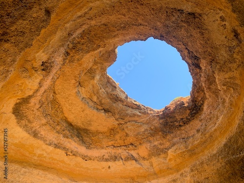 Benagil caves in algarve portugal 