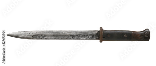 Foto German M 98 bayonet, third model, S 238 G, 1934 year, isolated on white