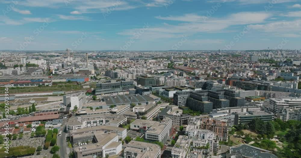 Paris aerial video with view of bridges, Seine river. Historic Parisian city center from above during warm summer. Famous holidays vacation destination Paris aerial video with view of bridges, Seine river. Historic Parisian city center from above during warm summer. Famous holidays vacation destination