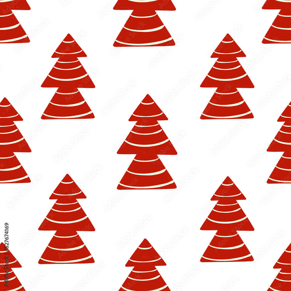 seamless pattern with tree, christmas pattern, pattern with red christmas tree seamless pattern with tree, christmas pattern, pattern with red christmas tree