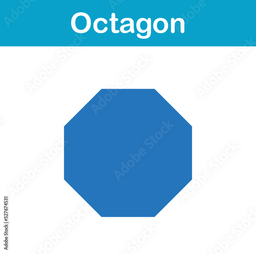 2d geometric shape of octagon