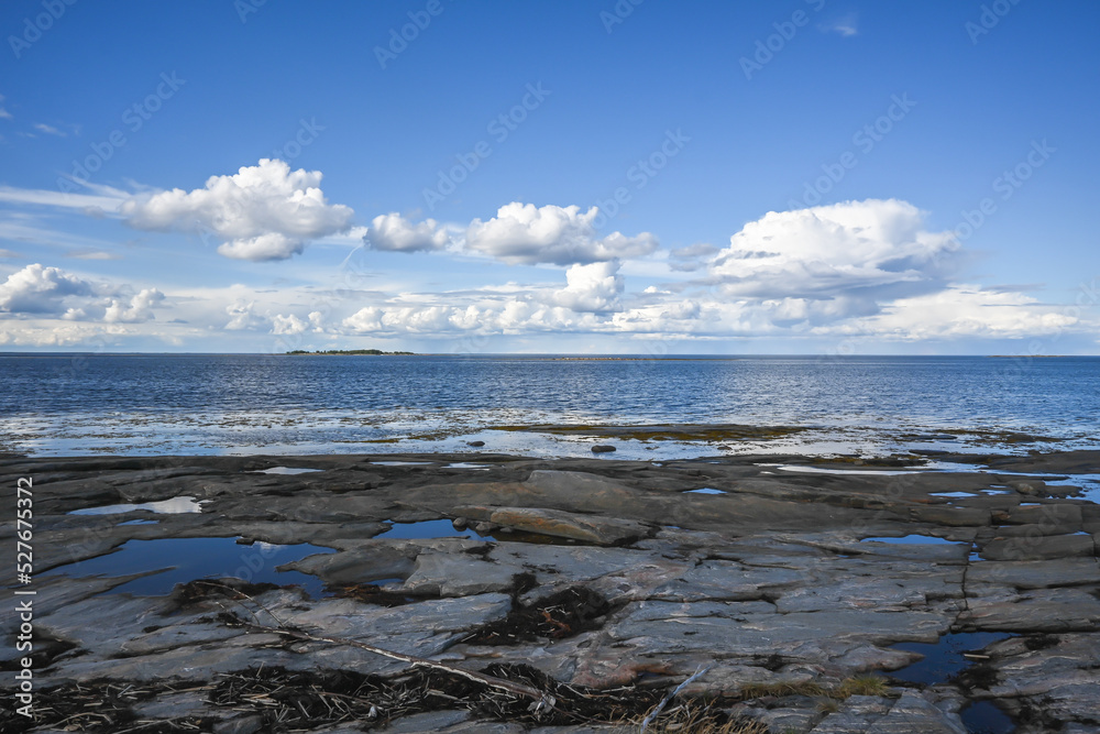 Rocky seashore.