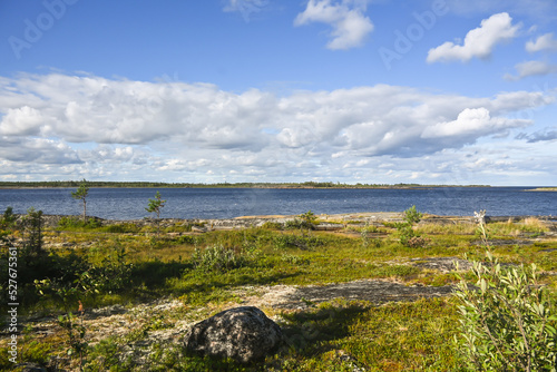 Rocky seashore.