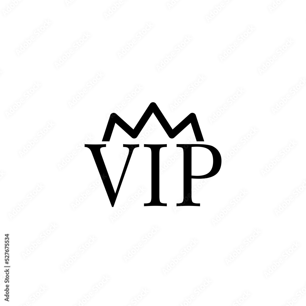 VIP sign icon isolated on white background VIP sign icon isolated on white background