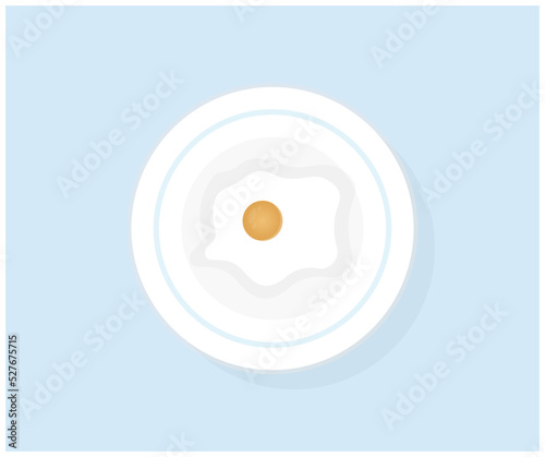 Breakfast with eggs, fried eggs, fresh eggs logo design. Concept of cooking, white Eggs and Yellow Egg, top view of fried egg vector design and illustration.