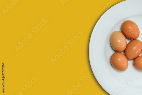 boiled eggs on a plate