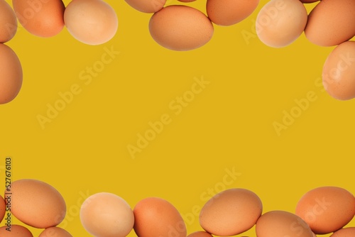 eggs on a yellow background