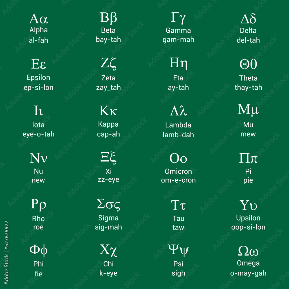 the greek alphabet letters font. greek alphabet set vector. alpha beta