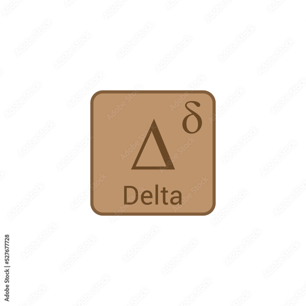 Greek Alphabet. Delta symbol icon vector Greek Alphabet. Delta symbol icon vector