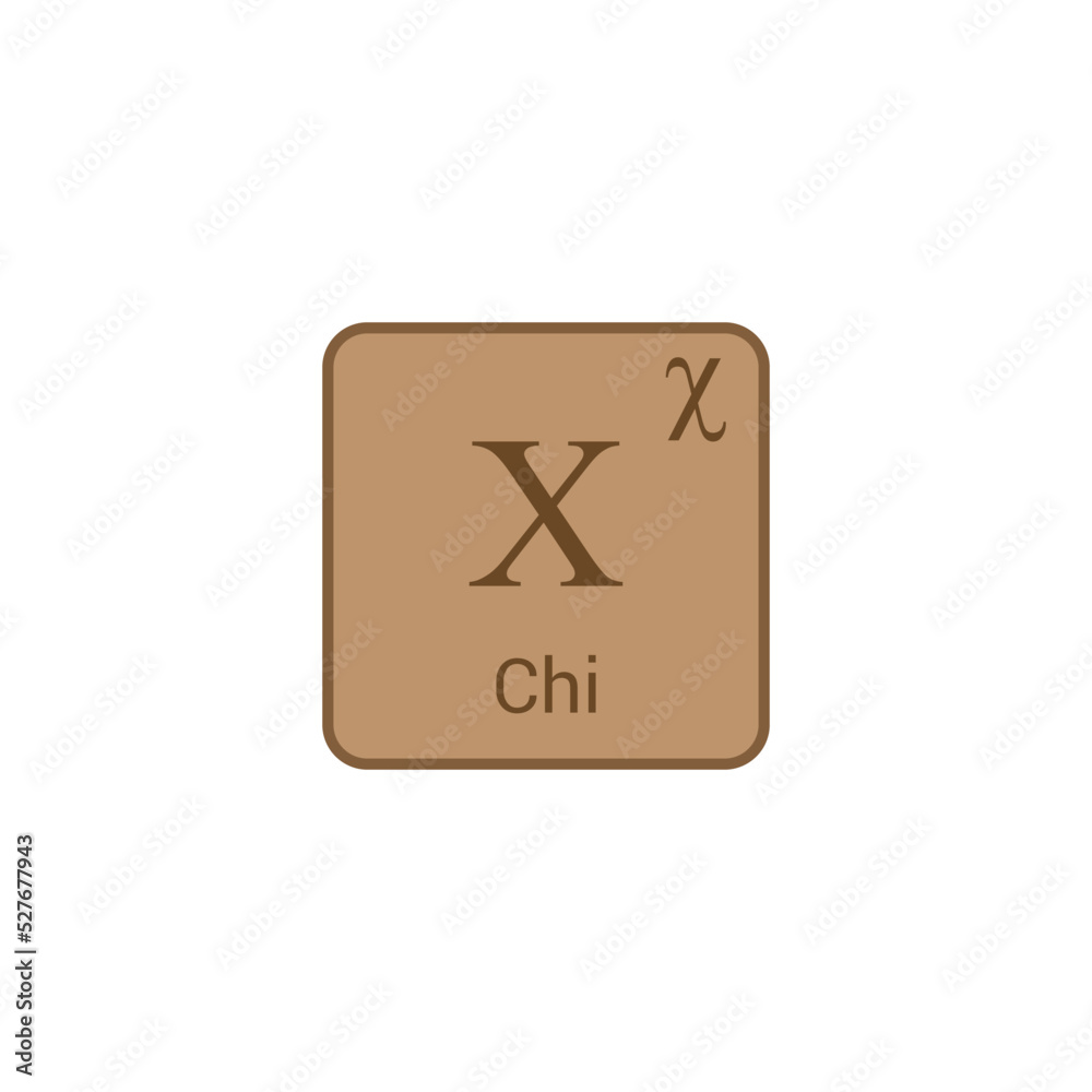 Greek Alphabet. Chi symbol icon vector