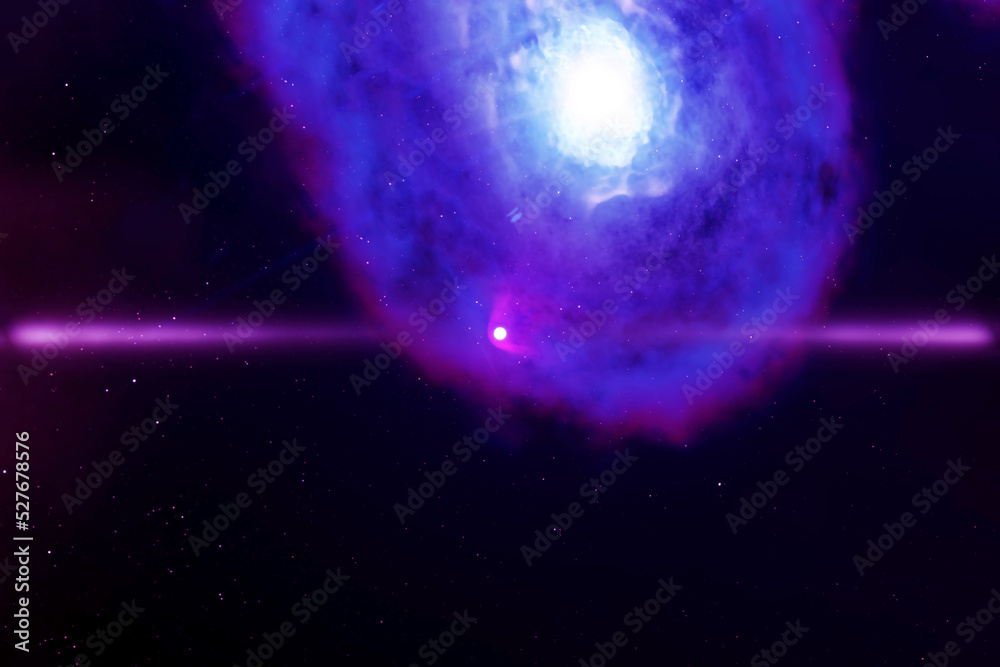 Obraz premium Pulsar, neutron star in space. Elements of this image furnished by NASA