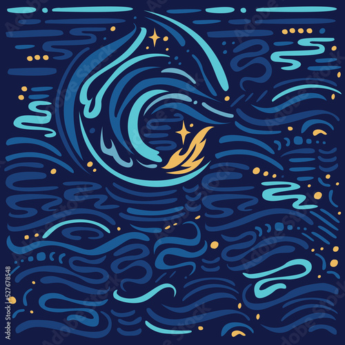 Colorful waves vector background illustration