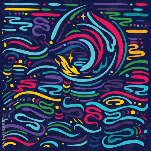 Colorful waves vector background illustration