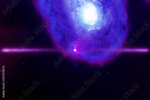 Pulsar, neutron star in space. Elements of this image furnished by NASA