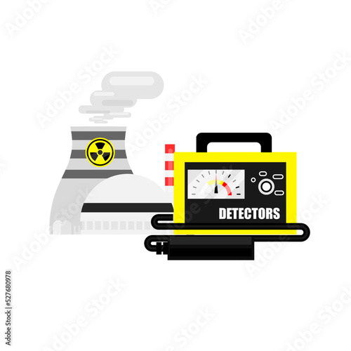 Illustraion of  the nuclear power plant radiation detectors.
