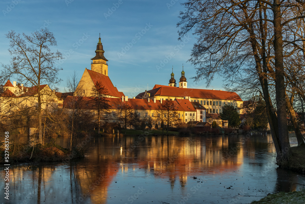 Naklejka premium Telc, Unesco world heritage site, Southern Moravia, Czech Republic.